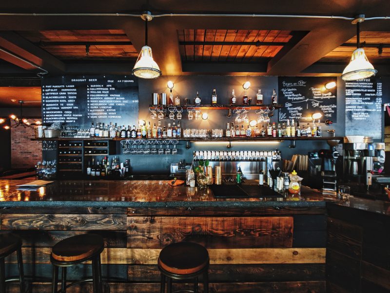 view of a pub counter