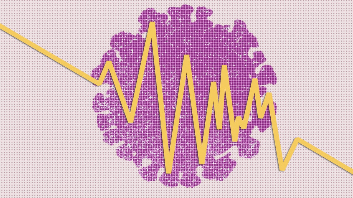 Coronavirus finance impact background illustration