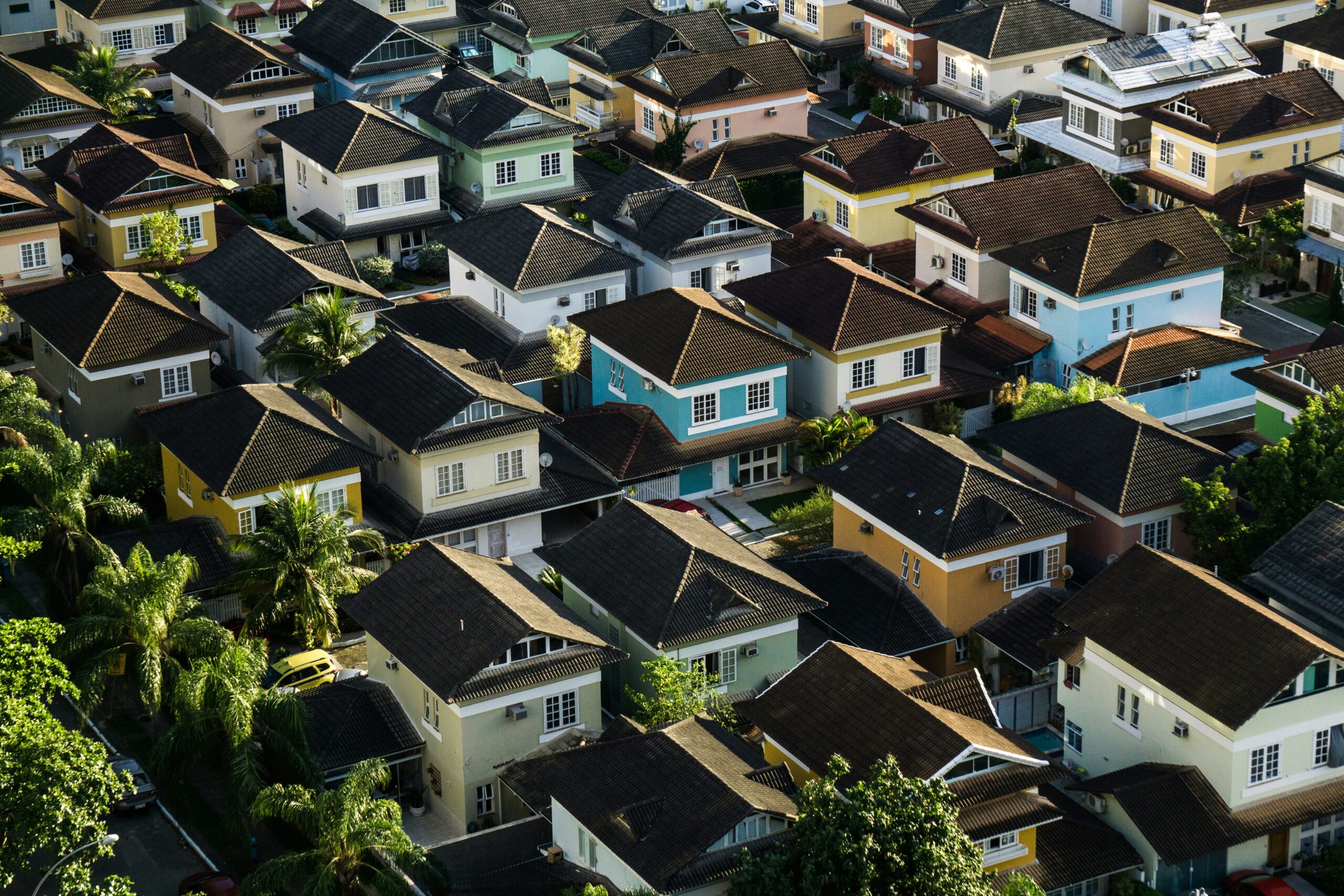 houses photographed from above